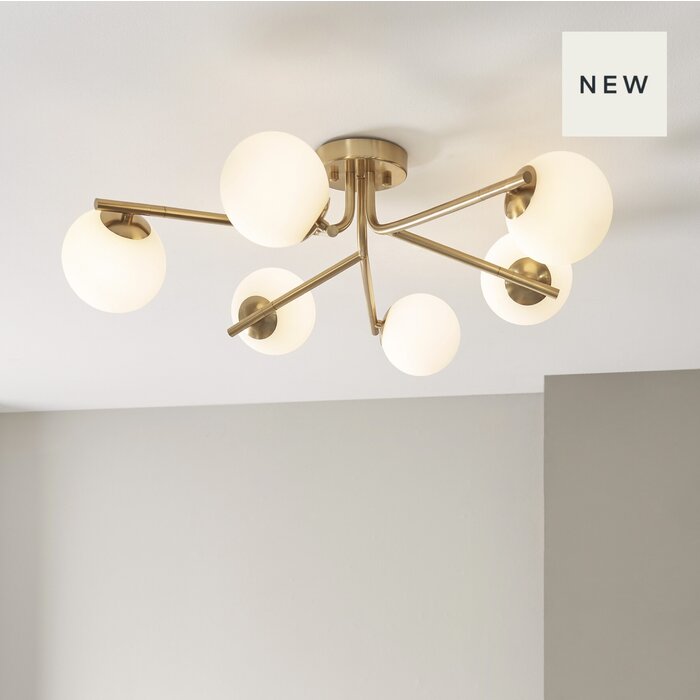 Maren - Mid Century Ceiling Semi Flush Light - Semi Flush