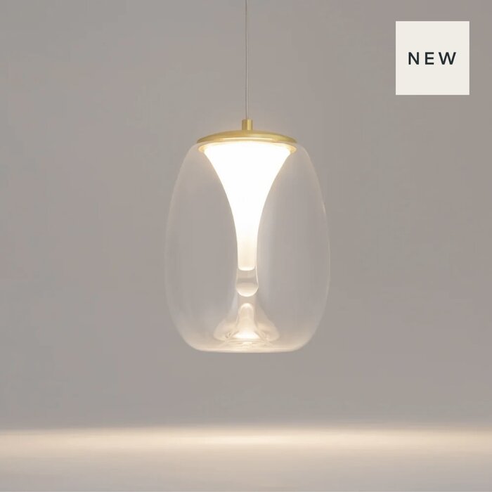 Marlise - Double Glass Minimalist LED Pendant - Clear