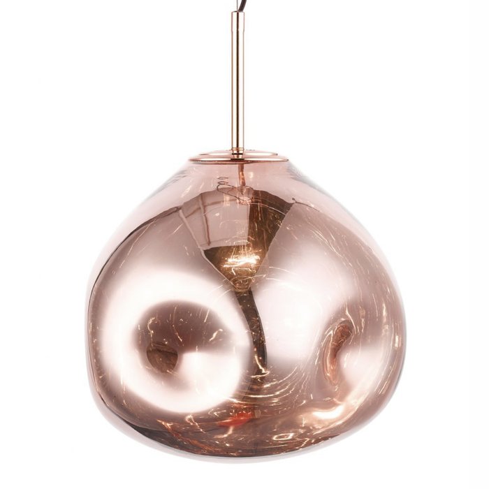 Nina - Large Metallic Copper Molten Glass Pendant Light
