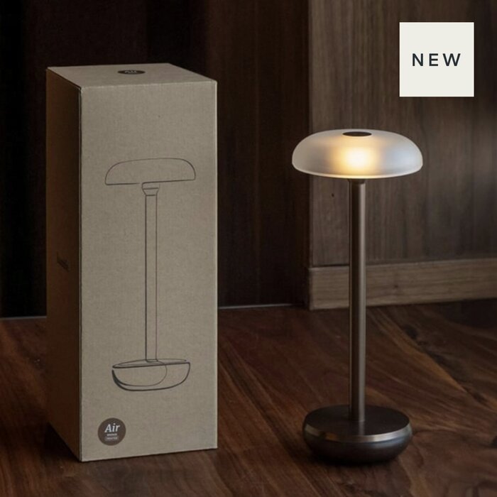 Noble Air - Rechargeable Cordless Table Lamp - Bronze & Frosted Glass