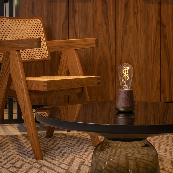 Noble One Rechargeable Table Lamp - Walnut