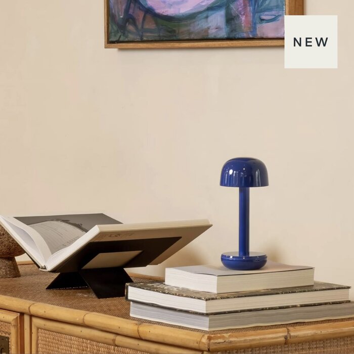 Noble Two - Rechargeable Cordless Table Lamp - High Gloss Cobalt Blue