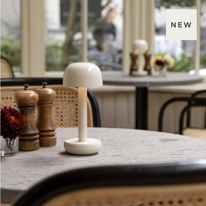 Noble Two - Rechargeable Cordless Table Lamp - High Gloss Ivory