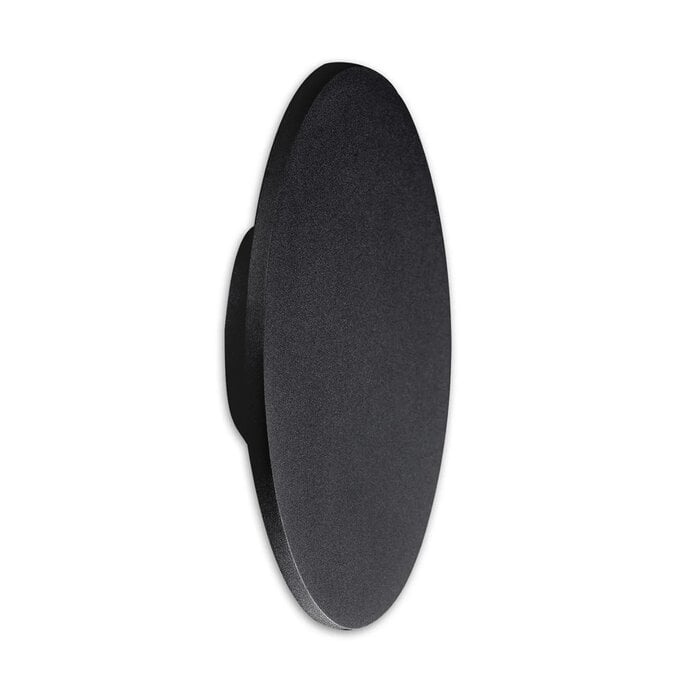 Noe - Minimalist Matt Black Disc Wall Light - Large