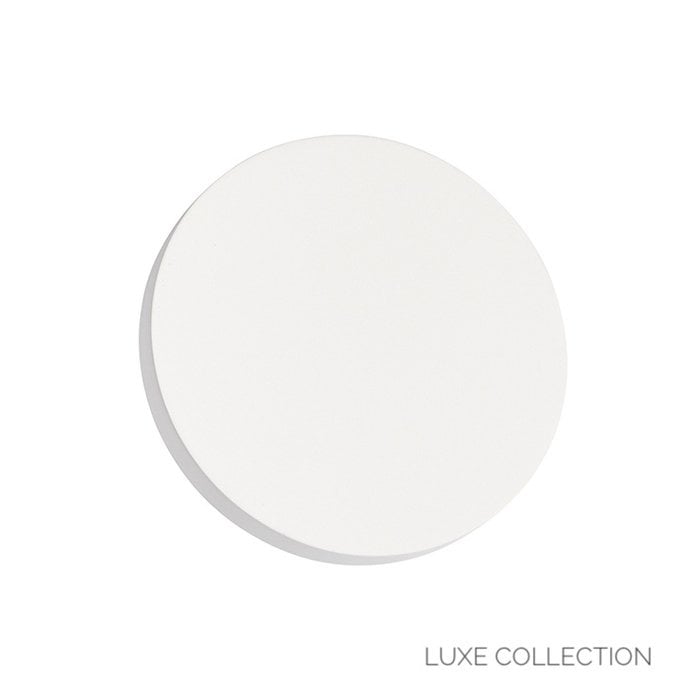 Noe - Minimalist White Plaster Disc Wall Light - Small