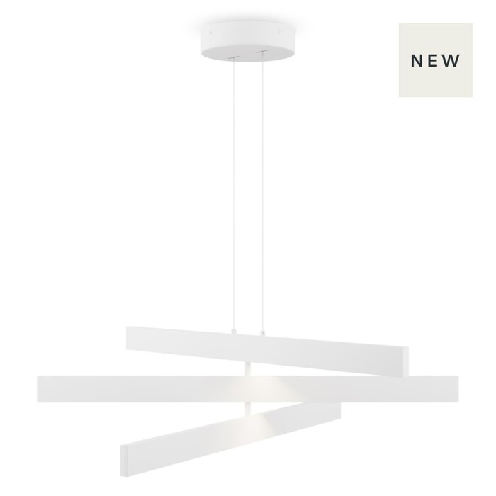 Origata - Large Minimalist LED Chandelier Pendant - White