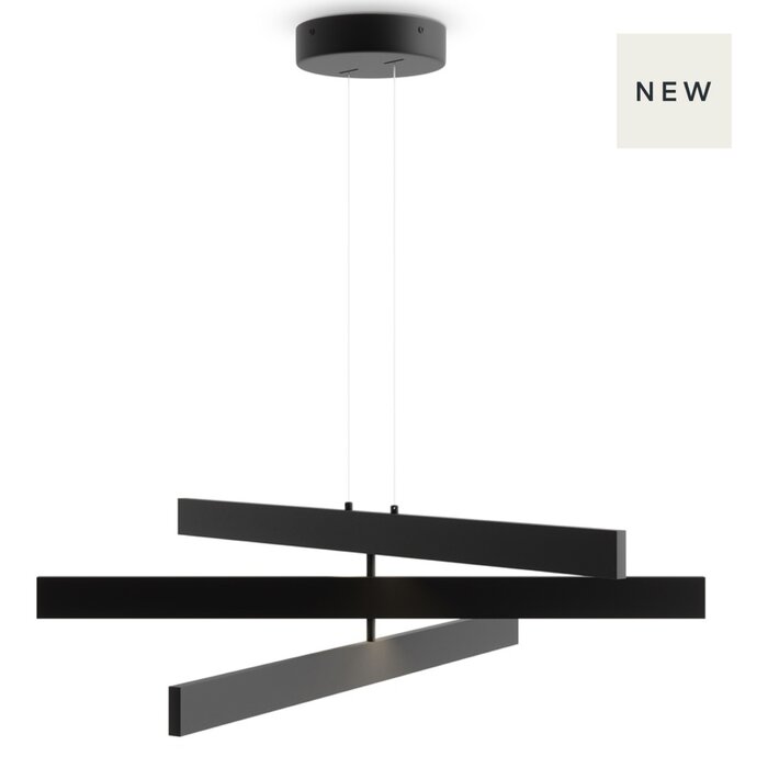 Origata - Large Minimalist LED Pendant - Black
