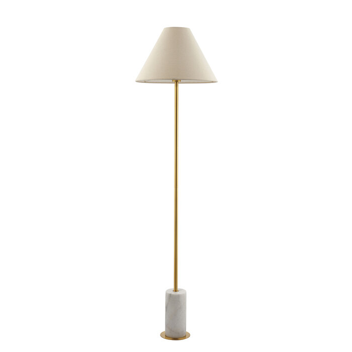 Oslo - Scandi Brass and Marble Floor Lamp