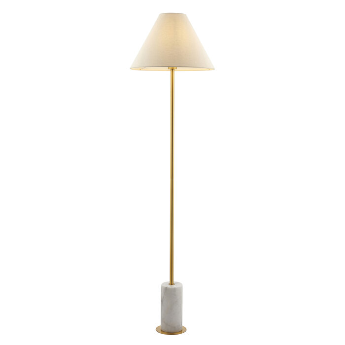 Oslo - Scandi Brass and Marble Floor Lamp