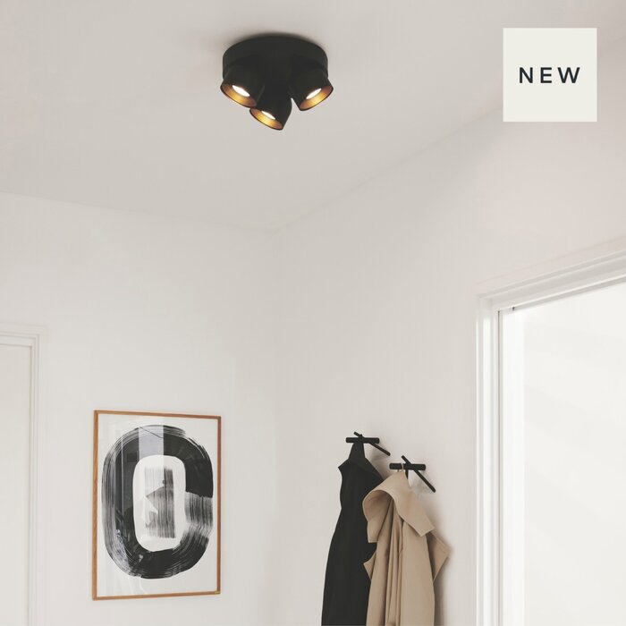 Petiole - Adjustable Tilt Spot Light - 3 Light - Black