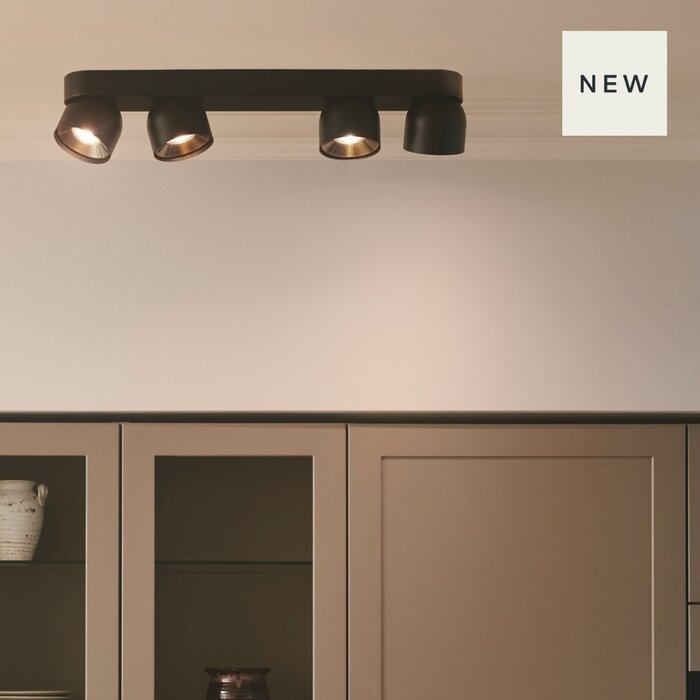 Petiole - Adjustable Tilt Spot Light - 4 Light - Black