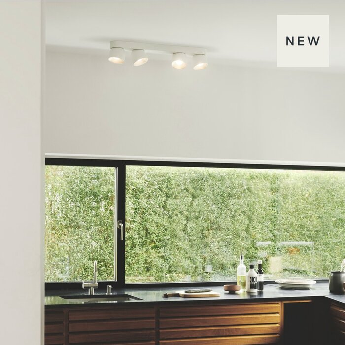 Petiole - Kitchen Spotlight Bar - 4 Light - White