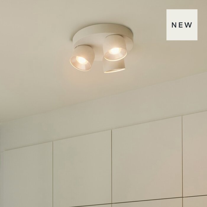 Petiole - Spotlight - Adjustable Tilt Spot Light - 3 Light - White - Perfect for Kitchens and Hallways