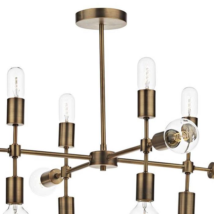 Retro Industrial Feature Pendant - Burnished Gold