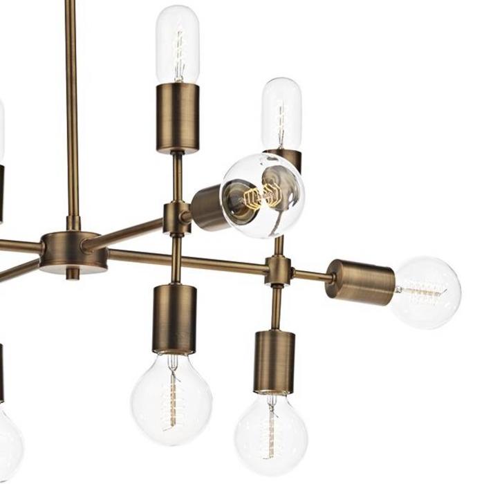 Retro Industrial Feature Pendant - Burnished Gold