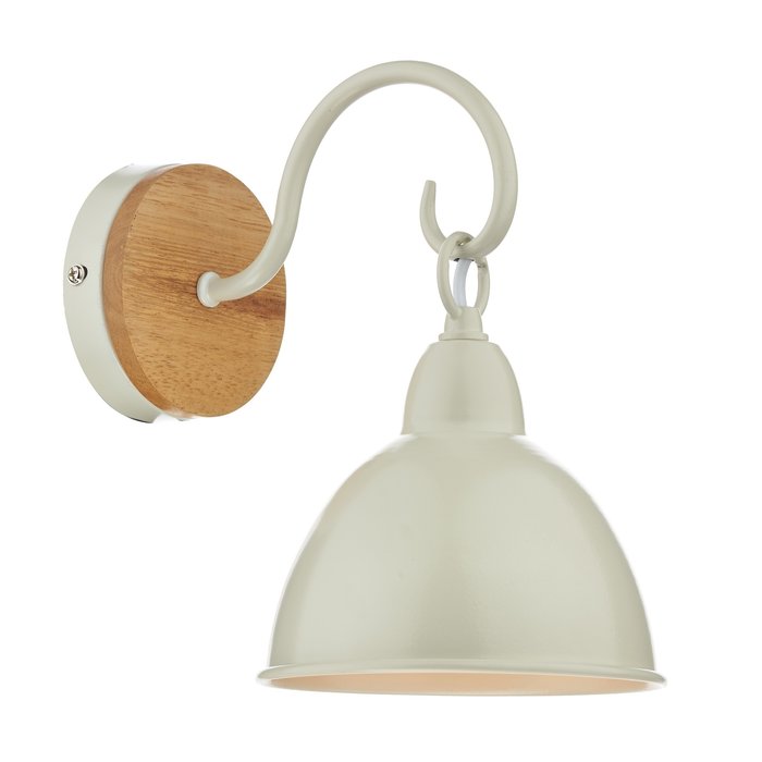 Retro Vintage Wall Light - Lightwood and Cream