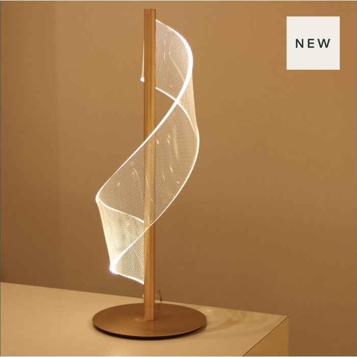 Sai- Contemporary Minimalist Sand Gold Spirl LED Table Lamp