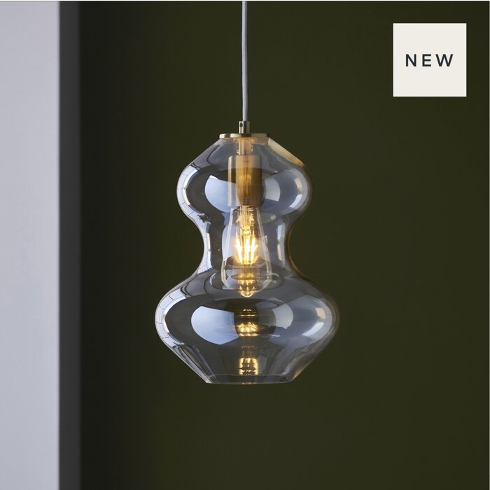 Satin Brass Hour Glass Pendant Light