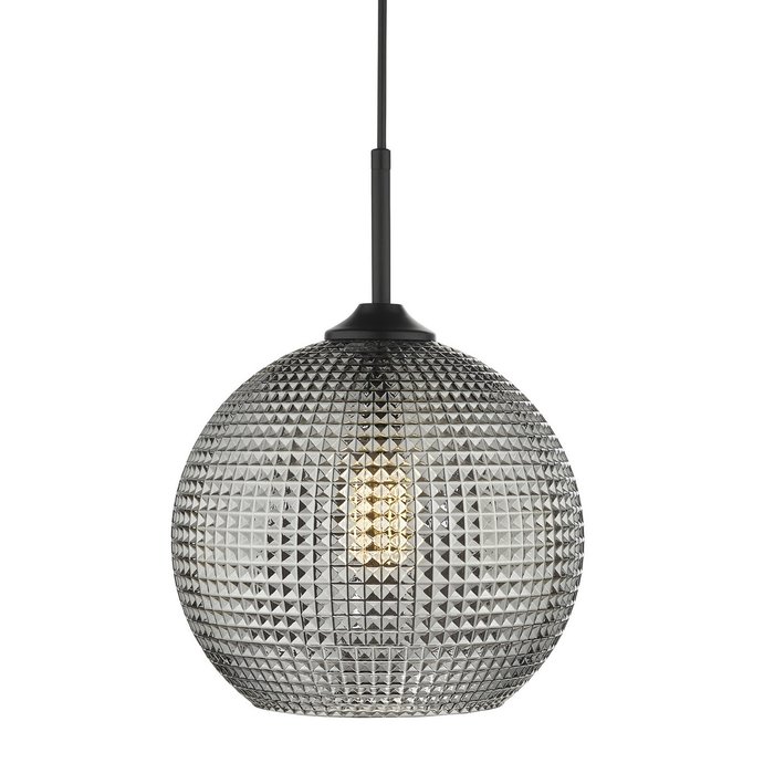 Sio - Matt Black & Opal Glass Pendant