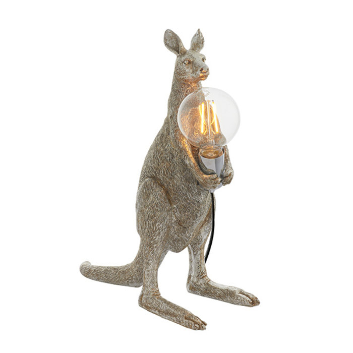 Skippy - Vintage Silver Kangaroo Table Light