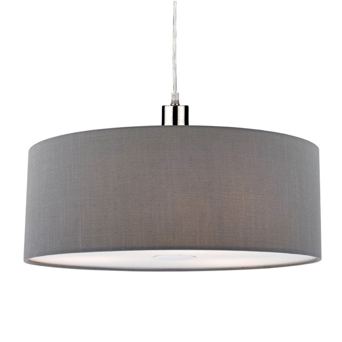 Slate Grey Easy Fit Drum Pendant Shade - 60cm