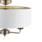 Sorrento - 3 Light Semi Flush Ceiling Light Antique Brass & Ivory Shade - Laura Ashley