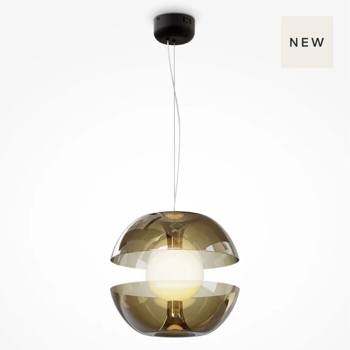 Spheroid - Contemporary LED Pendant Light - Amber Gold