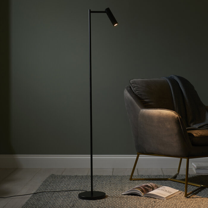 Stanbury - Adjustable Reader Floor Lamp - Black