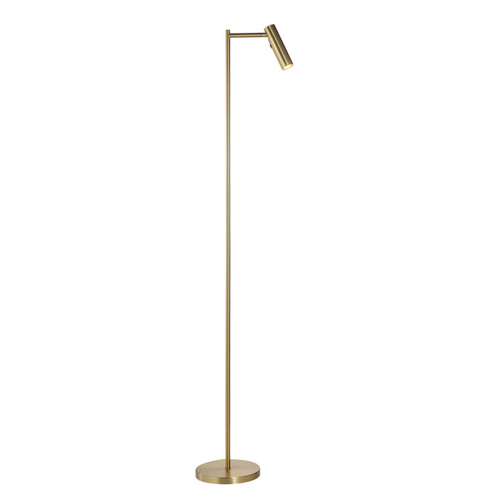 Stanbury - Adjustable Reader Floor Lamp - Brass