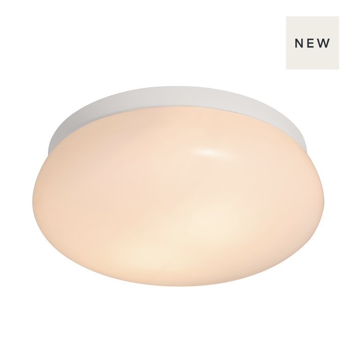 Surf - Modern Flush Bathroom Rated Ceiling Light - White - IP44
