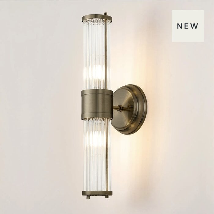 Tai - Brass & Glass Bathroom Wall Light