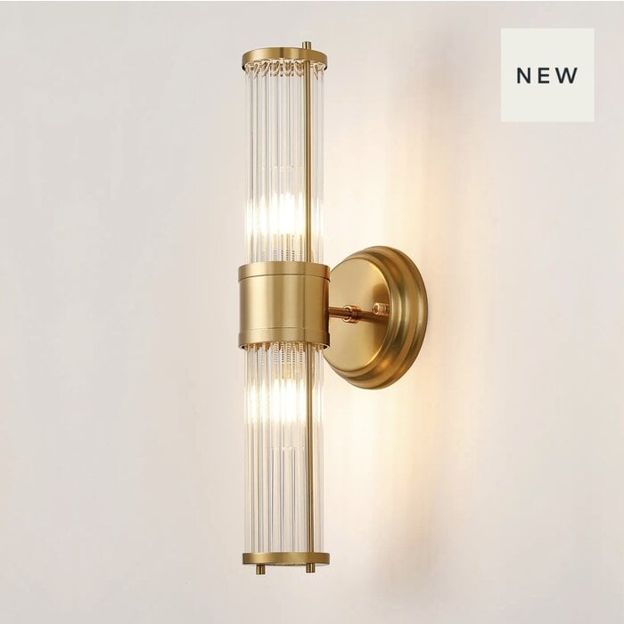 Tai - Gold & Glass Rods Bathroom Wall Light