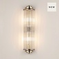Tai - Two Light Wall Light with Glass Rods - Antique Brass