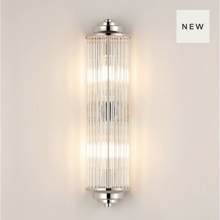 Tai - Two Light Wall Light with Glass Rods - Polished Nickel
