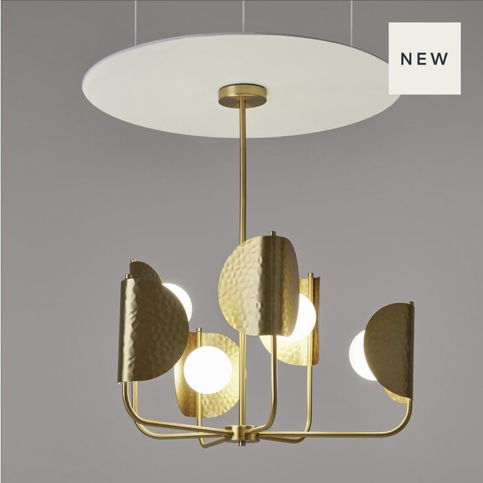 Tanja - Contemporary Armed Chandelier Pendant - Brass