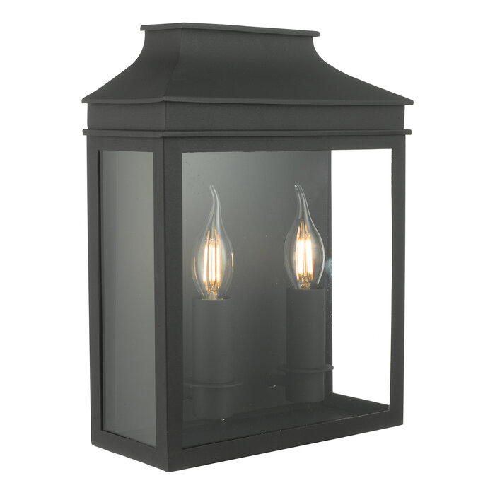 Vapor - 2 Light Coach Lantern Outdoor Wall Light - Black