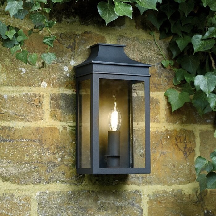 Vapor - Coach Lantern Outdoor Wall Light - Black