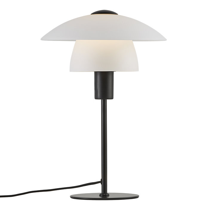 Verona - Louvred White Scandi Table Lamp
