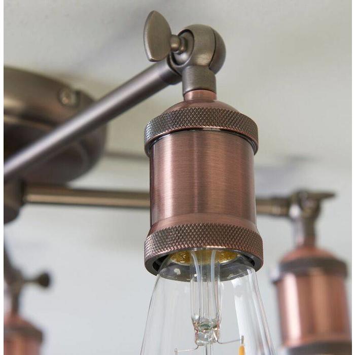 Vintage - 5 Light Semi Flush Fitting