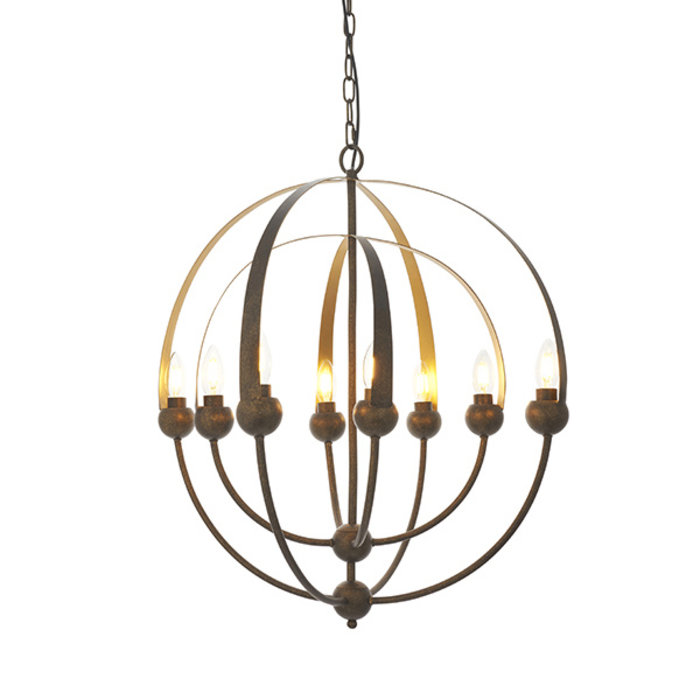 Wheatcroft - Aged Bronze Orbital Sphere Feature Light