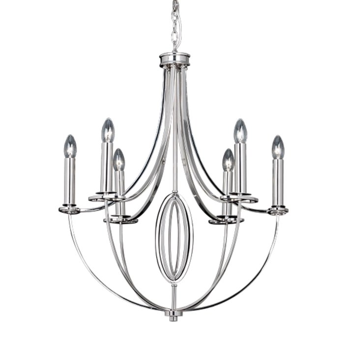 Whistler - Large Classic Multi-Armed Chandelier - Polished Nickel