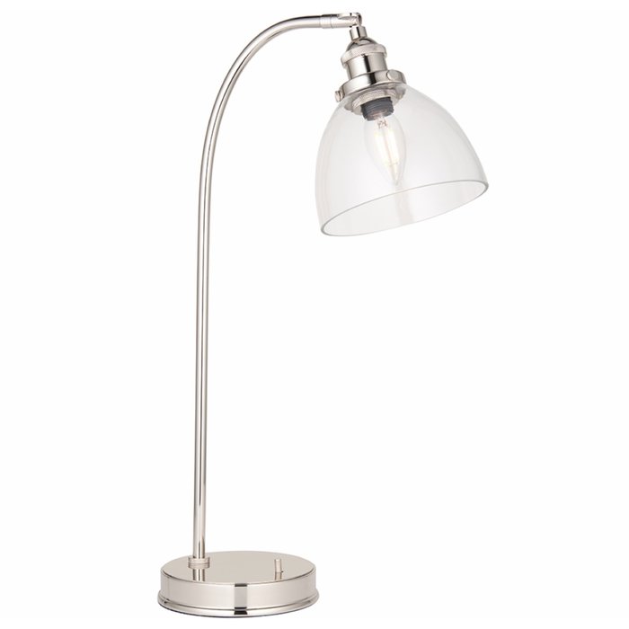 Windsor - Adjustable Industrial Desk Lamp with Glass Shade
