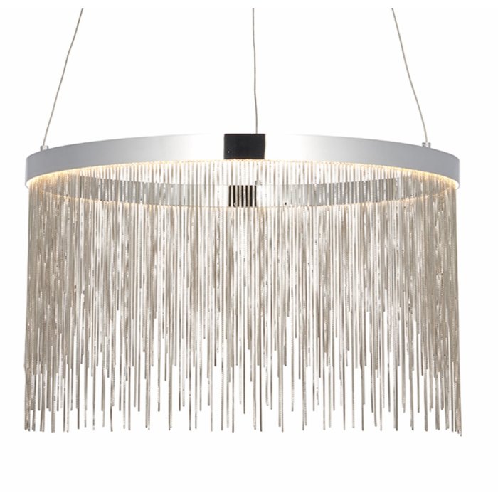 Zelma - Silver and Chrome Chain Feature Pendant