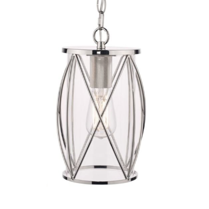 Beckworth - Polished Nickel Lantern Pendant - Laura Ashley