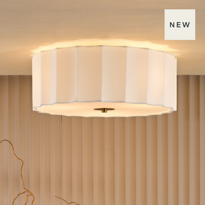 Drift - Scalloped Minimalist Flush Ceiling Light