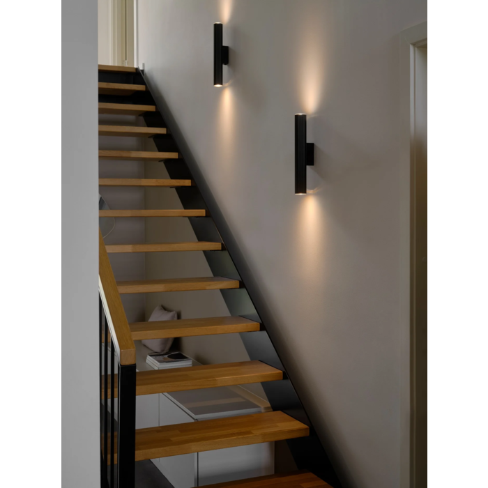 Elva -  Black Scandi Up and Down Wall Light