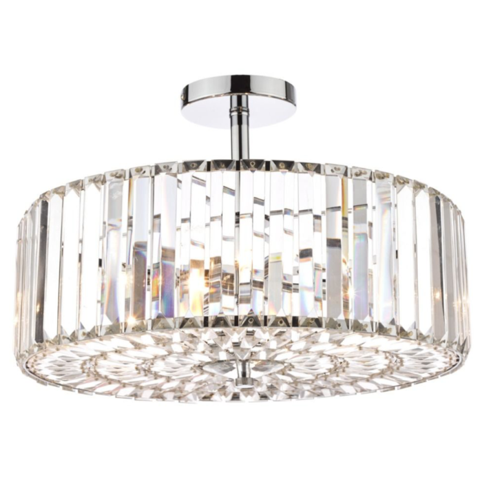 Fernhurst - Art Deco 4 Light Semi-Flush Feature Ceiling Light - Laura Ashley