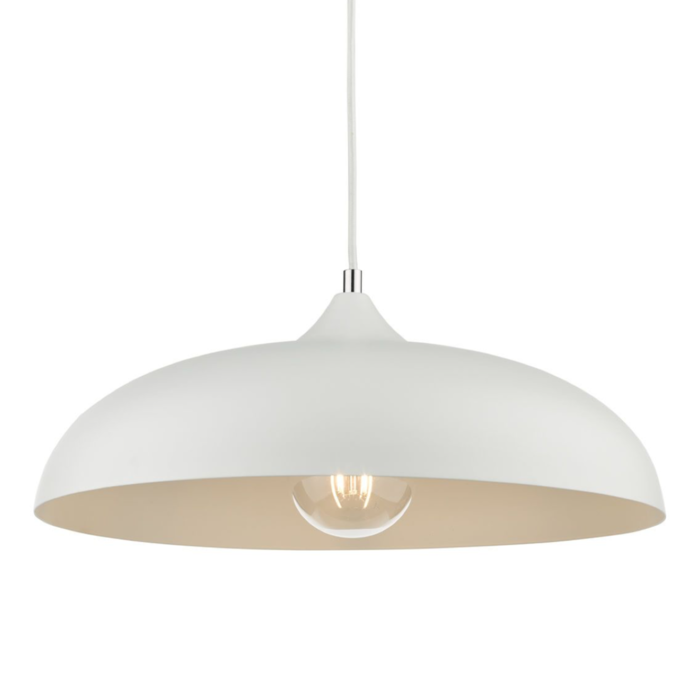 Kayleb - Chalky White Dome Pendant Light