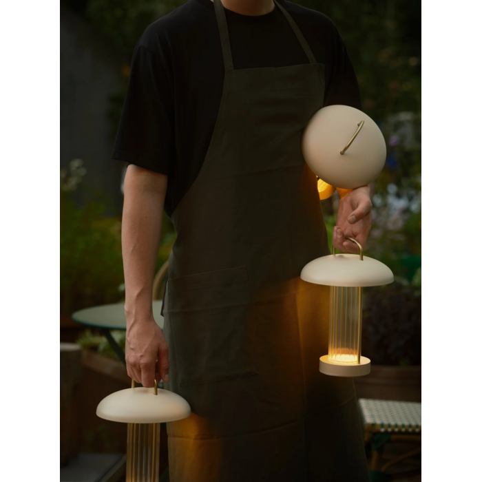 Lumi - Rechargeable Cordless Table Lamp - Beige & Brass