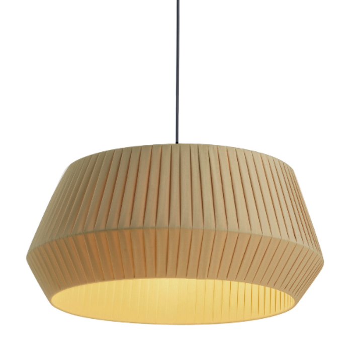 Maxim - Handtied Beige Cotton Shade Scandi Pendant